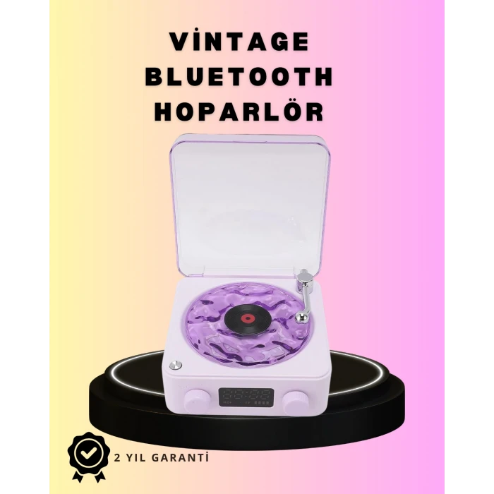 ieg™ Bluetooth Retro Pikap Hoparlör – Projektörlü Gece Lambası