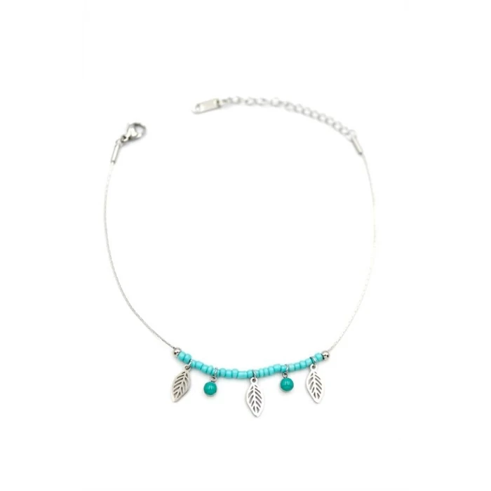 ieg™ Boncuklu Yonca Halhal - Gümüş