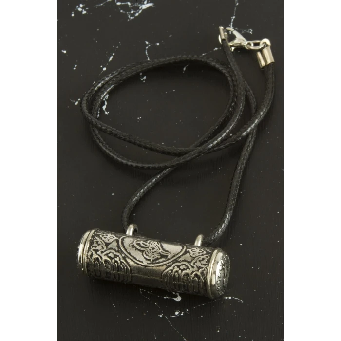 ieg™ Boru Cevşen Deri Kordonlu Kolye