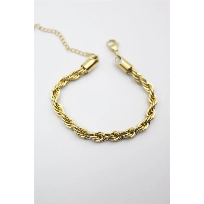 ieg™ Burgu Çelik Bileklik 4mm - Altın