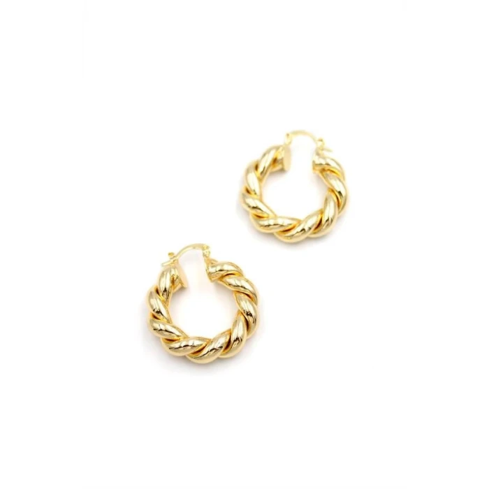 İEG Burgu Halka Küpe - Altın