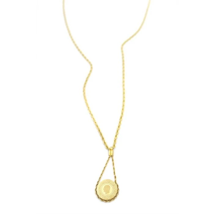 ieg™ Burgu Zincir Çeyrek Kolye - Altın