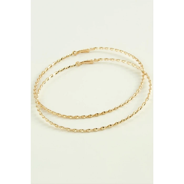 ieg™ Burgulu Metal Halka Küpe 8-9-10 cm