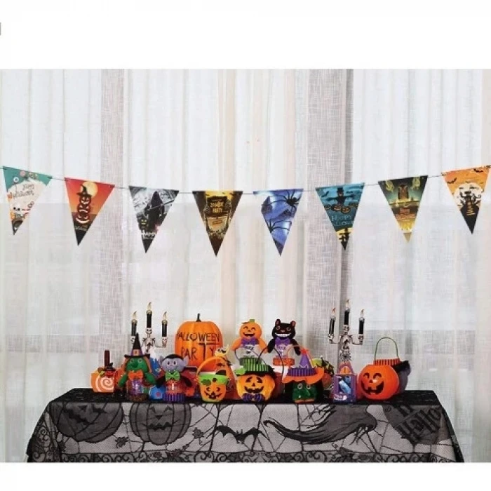 ieg™ Cadılar Bayramı Halloween Flama Bayrak Banner Süs 8 li