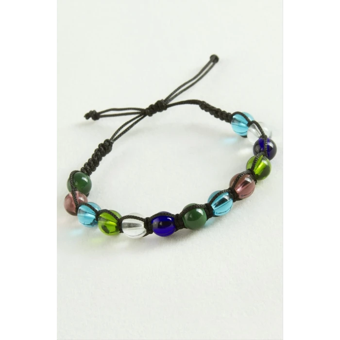 ieg™ Cam Boncuk Makrome İp Bileklik