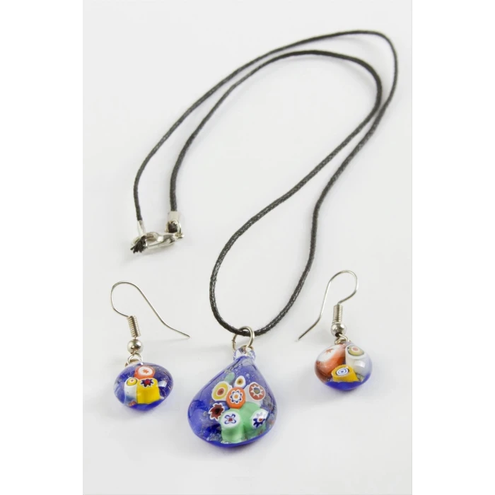 ieg™ Cam Sanatı Murano Kutulu Set Kolye