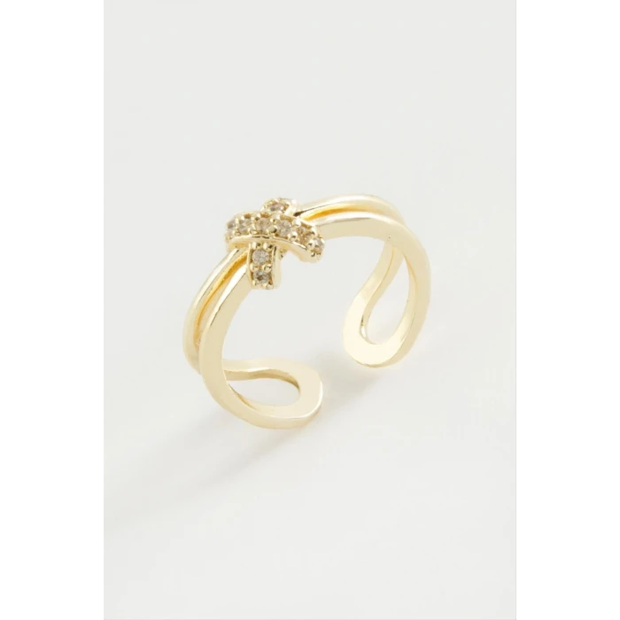 ieg™ Çarpı Zirkon Taşlı Yüzük