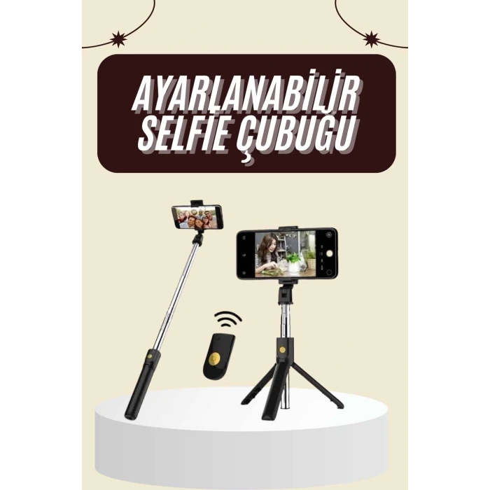 ieg™ Cep Telefonu Tripod Standı Manyetik Selfie Sopa Bluetooth Uzaktan Kumandalı