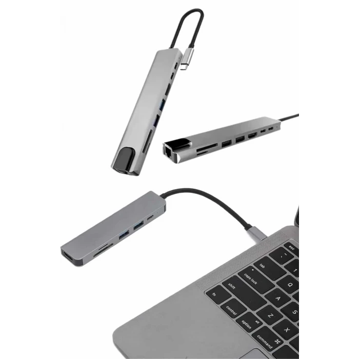 ieg™ Çevirici Dönüştürücü Adaptör Macbook 3 In 1 Type-C To Hdmı USB 3.0