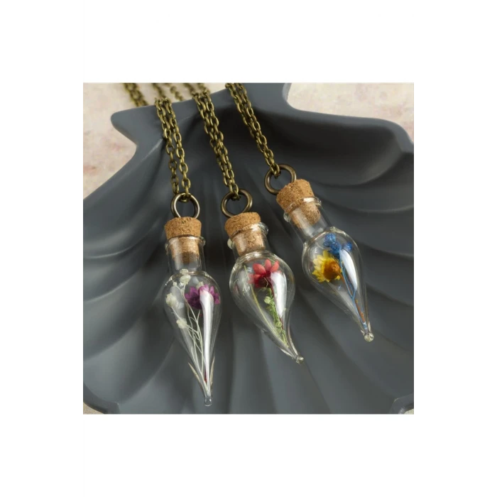 ieg™ Çiçek Fanus Canlı Kolye