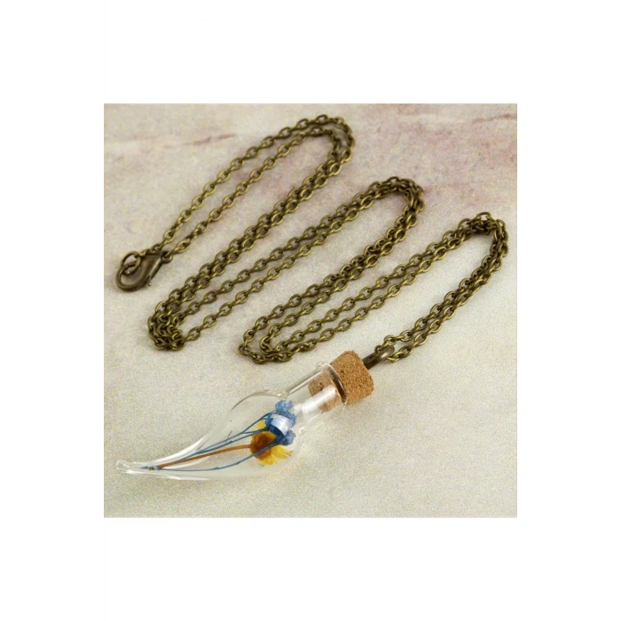 ieg™ Çiçek Fanus Canlı Kolye