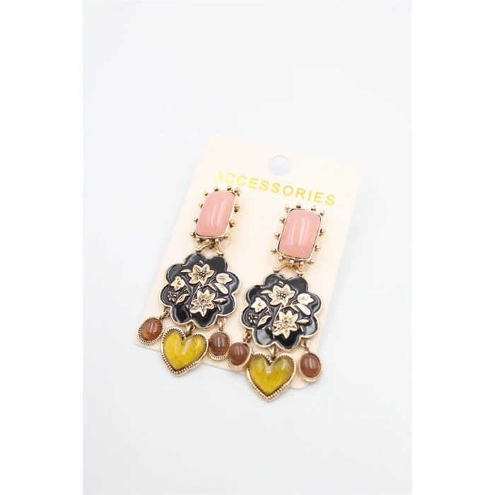 ieg™ Çiçek İşlemeli Küpe - ÇOK RENKLİ