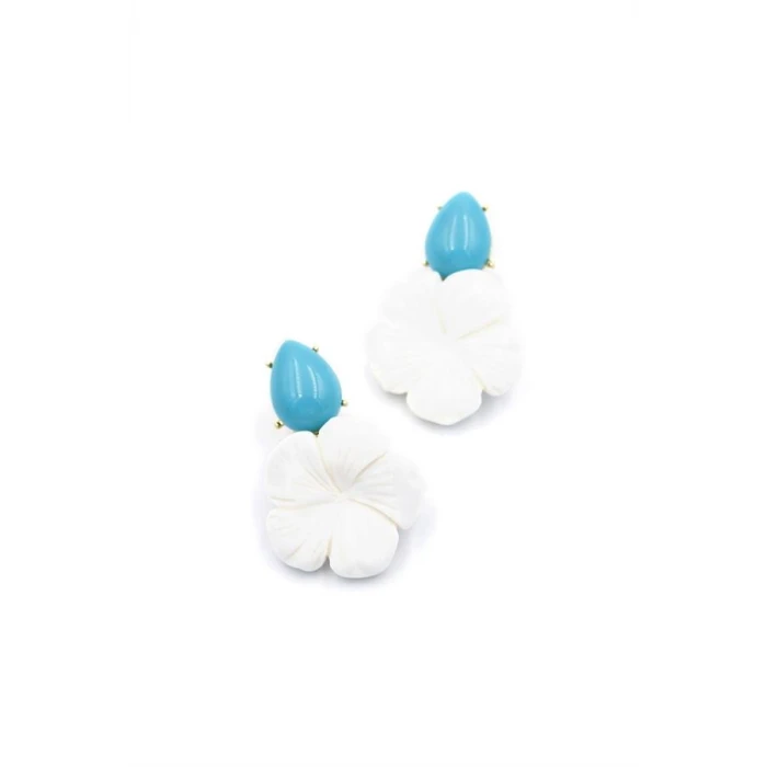 ieg™ Çiçek Küpe - Beyaz