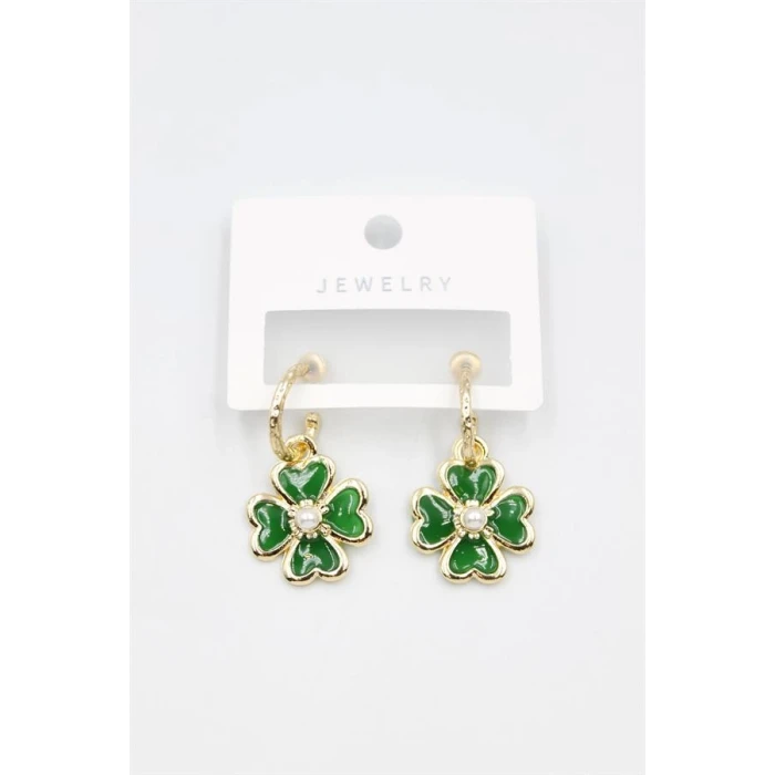 İEG Çiçek Küpe - Yeşil