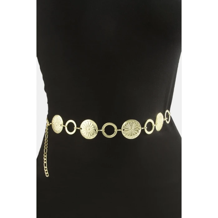 ieg™ Çiçek Metal Zincir Kemer