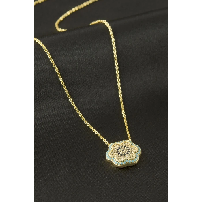 ieg™ Çiçek Nazar Zirkon Taşlı Kolye