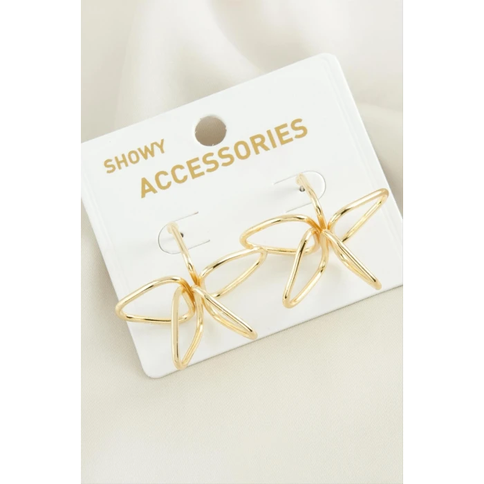 ieg™ Çiçek Oval Metal Küpe