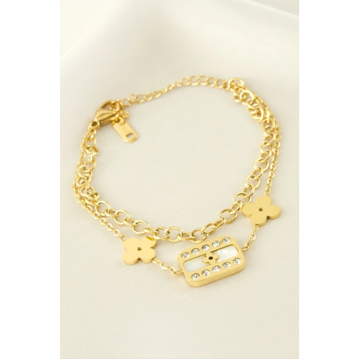 ieg™ Çiçek Sedef Çelik Bileklik