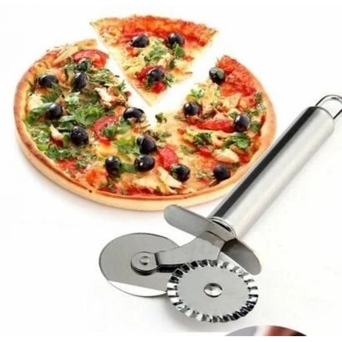 ieg™ Çİft Başlı Metal Pizza Kesici ve Hamur Ruleti