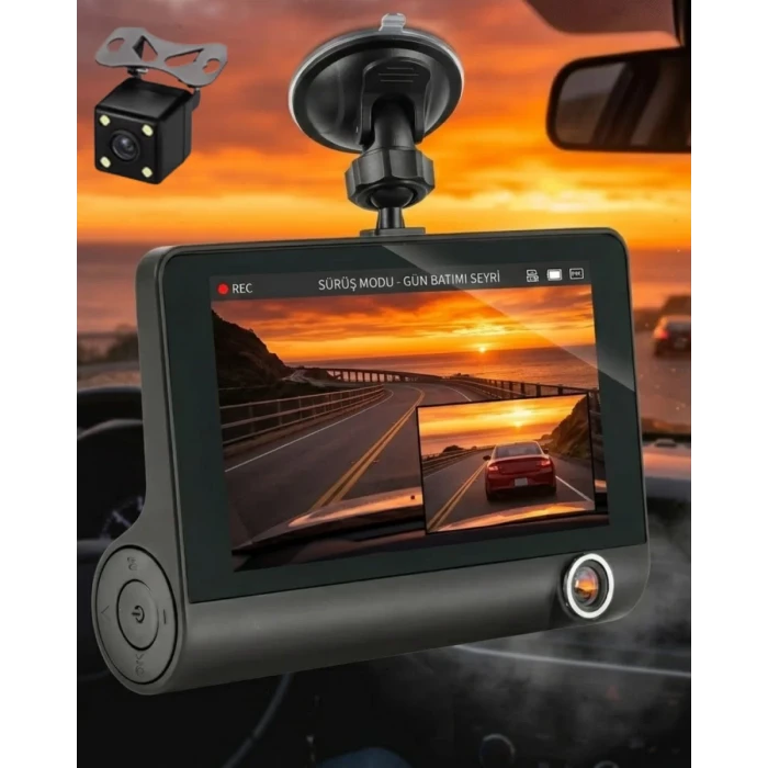 ieg™ Çift Lens Araç Güvenlik Kamerası G Sensörlü Full Hd