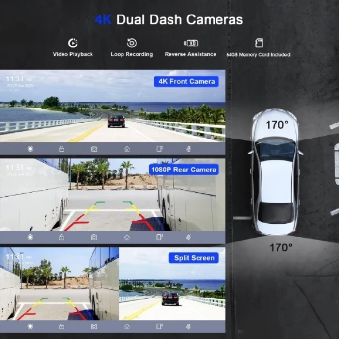 ieg™ Çift Lens Kameralı Apple Ve Android CarPlay