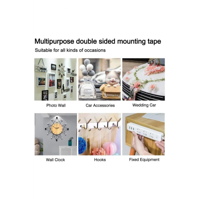 İEG Çift Taraflı Akrilik Silikon Bant Yüksek Mukavemetli 18mm x 2 metre