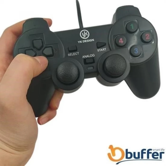 ieg™ Çift Titreşimli Usb Kablolu Oyun Kolu Pc Uyumlu Vibration Gamepad