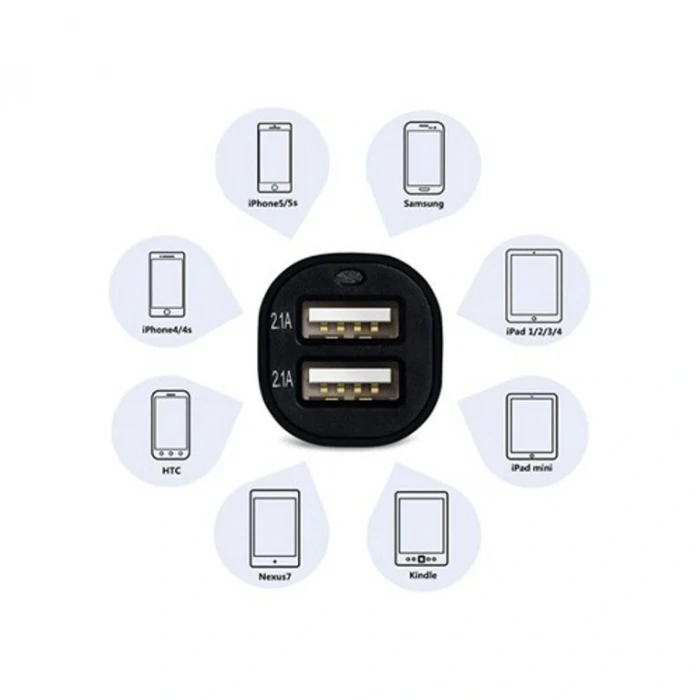 ieg™ Çift Usb Girişli 2.1 Amp Araç Çakmak Soketi