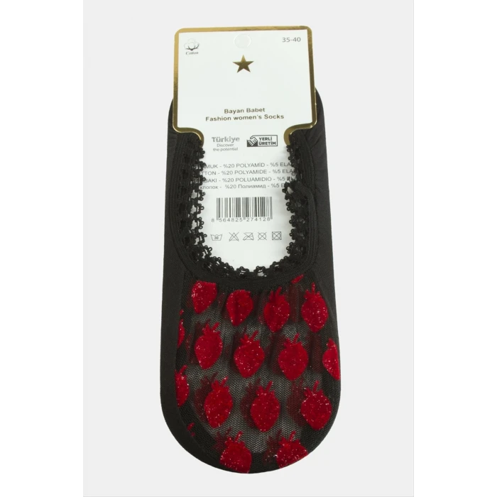 ieg™ Çilek Dantel Babet Çorap
