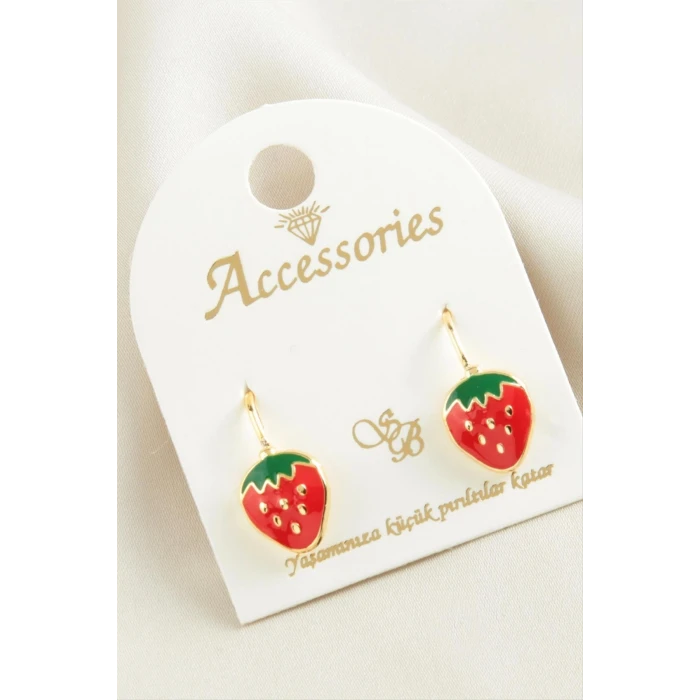 ieg™ Çilek Mineli Klipsi Küpe