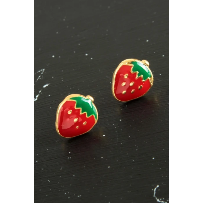 ieg™ Çilek Mineli Minik Küpe