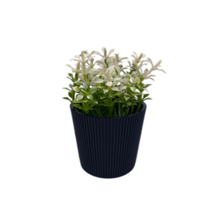 ieg™ Çizgili Yuvarlak Saksı Çiçek -5706