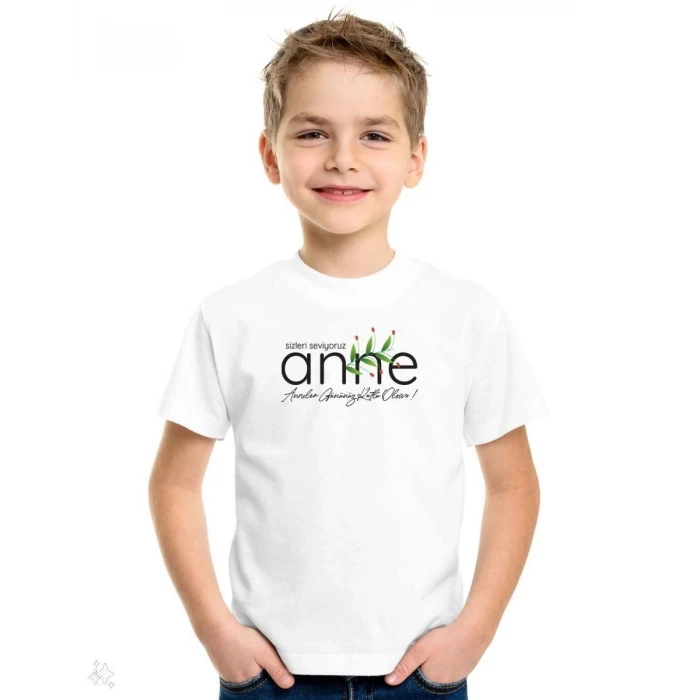 ieg™   Çocuk Baskılı T-Shirt - Beyaz