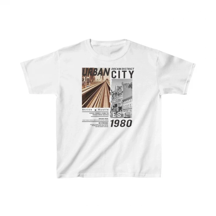 ieg™   Çocuk Baskılı T-Shirt - Beyaz