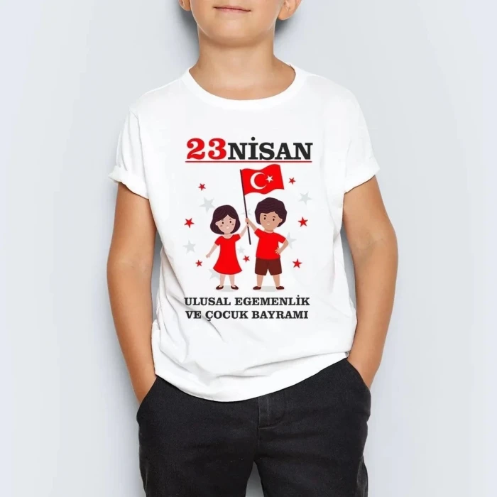 ieg™   Çocuk Baskılı T-Shirt - Beyaz