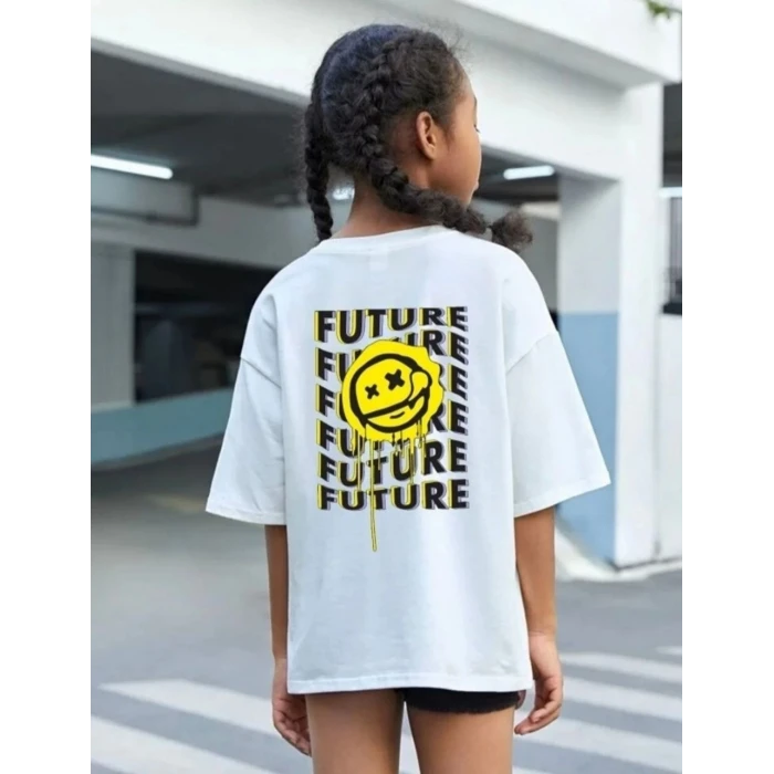 ieg™ Çocuk   Baskılı T-Shirt - Beyaz