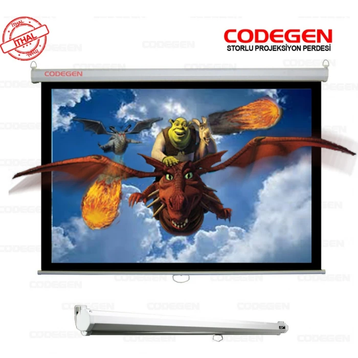 ieg™ Codegen Ax-18 Storlu Projeksiyon Perdesi 180x180 (arkası Siyah Fonlu - Duvar/tavan Asılabilir)(1923)