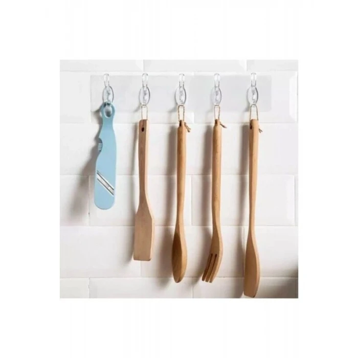 ieg™ Çok Amaçlı Kendinden Yapışkanlı 5li Şeffaf Askı