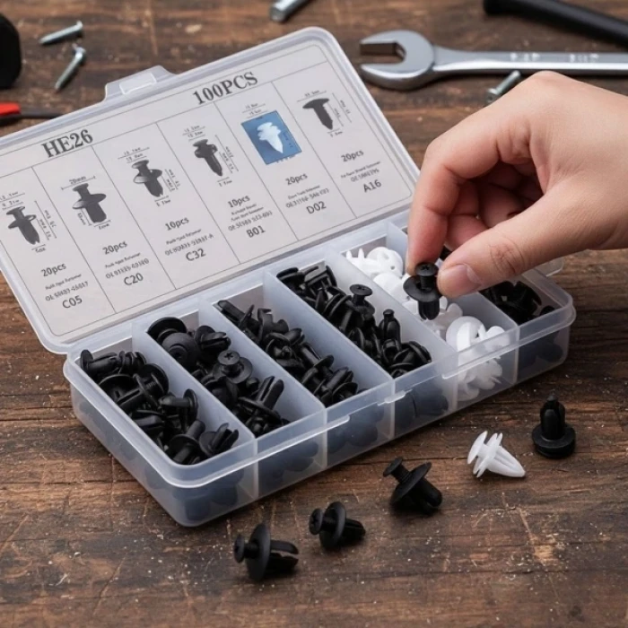 ieg™ Çok Amaçlı Plastik Bağlantı Klipsi Seti 100 Parça
