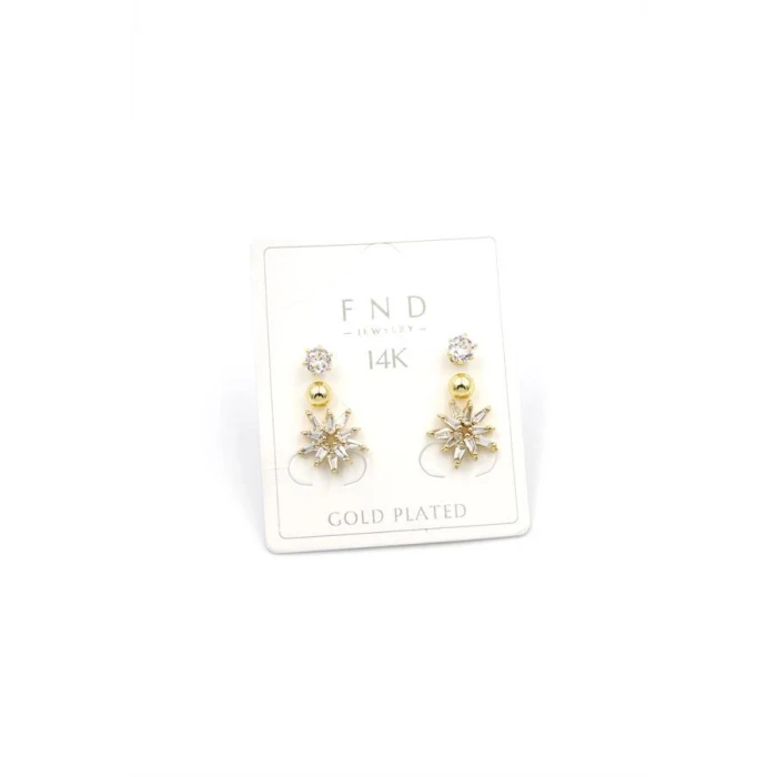 İEG Çoklu Çiçek Küpe - Altın