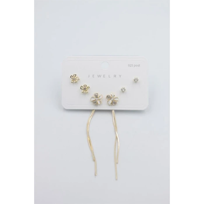 İEG Çoklu Set Küpe - Altın