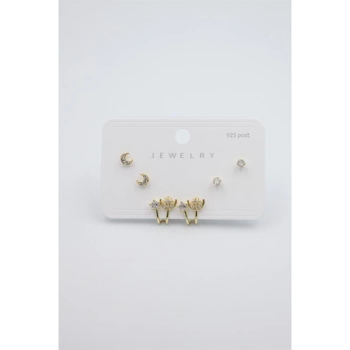 İEG Çoklu Set Küpe - Altın