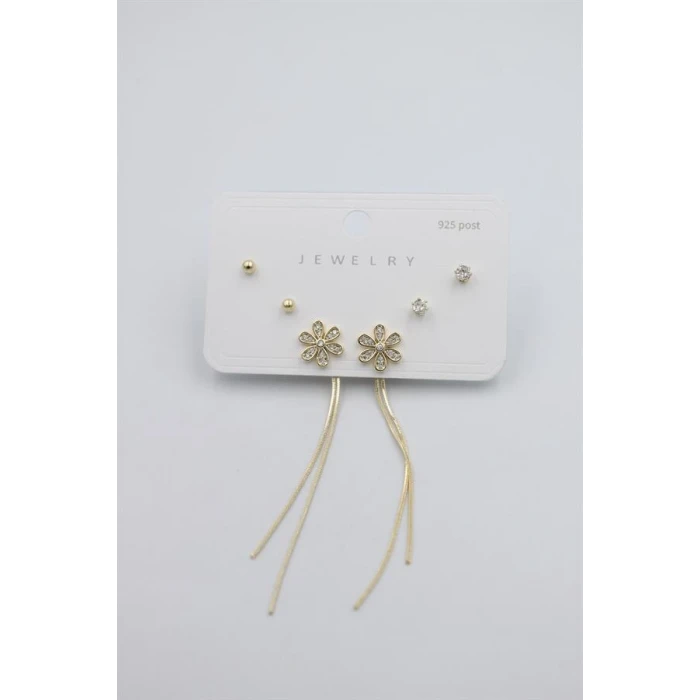 İEG Çoklu Set Küpe - Altın