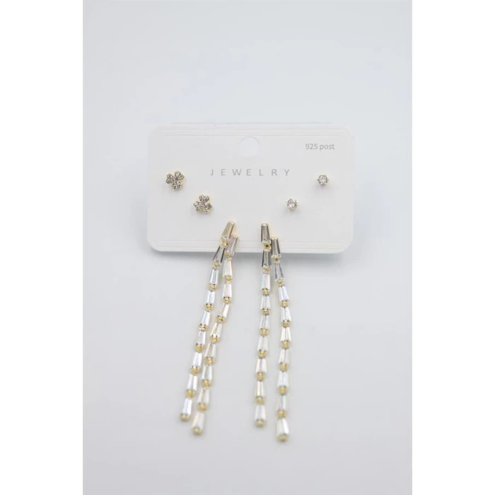 İEG Çoklu Set Küpe - Altın