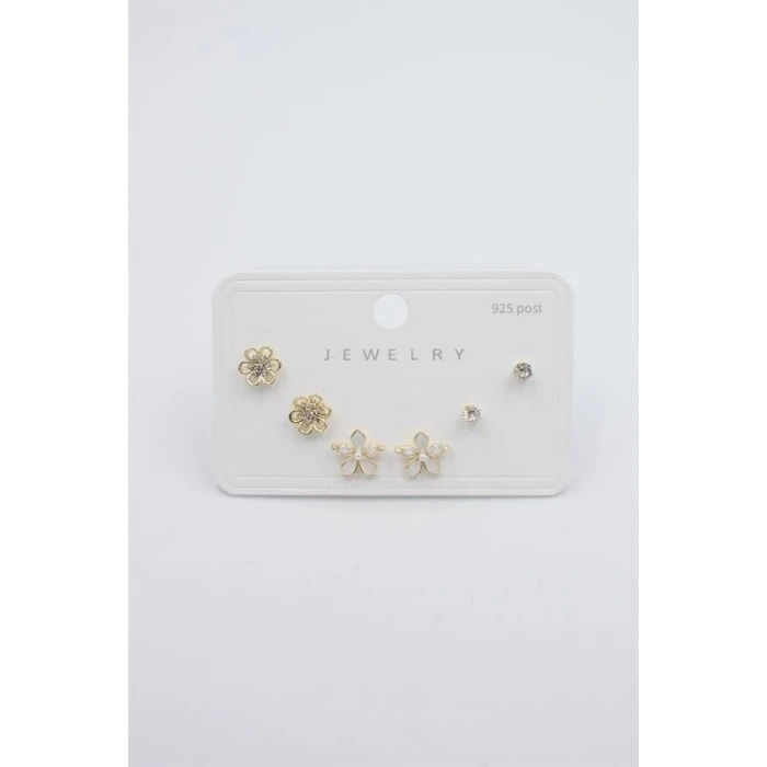 İEG Çoklu Set Küpe - Altın