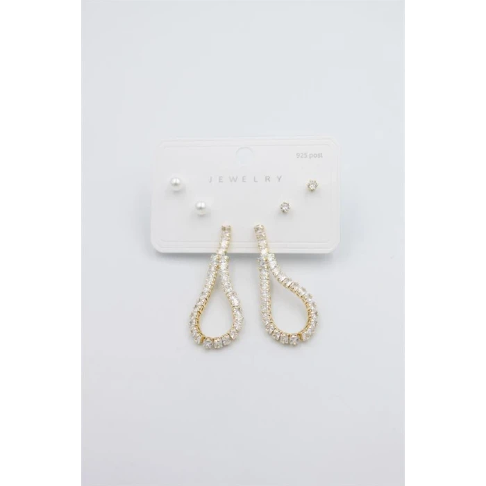 İEG Çoklu Set Küpe - Altın