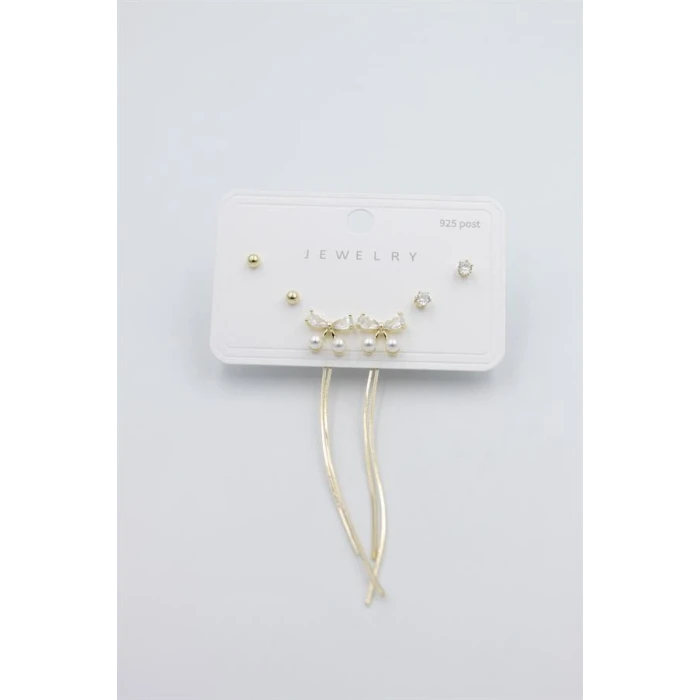 İEG Çoklu Set Küpe - Altın