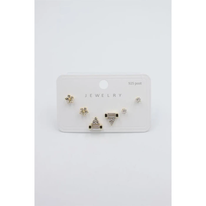 İEG Çoklu Set Küpe - Altın