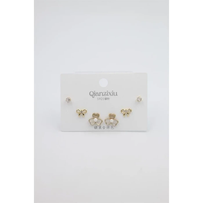 İEG Çoklu Set Küpe - Altın