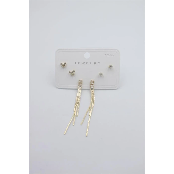 İEG Çoklu Set Küpe - Altın